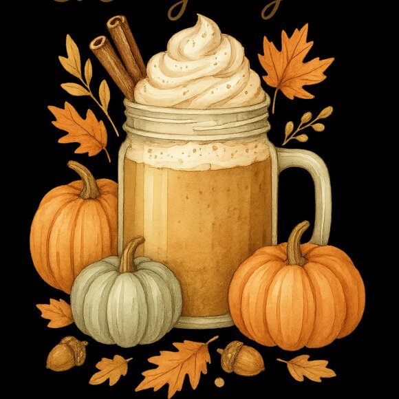 Pumpkin Spice Towel Set, Fall Spice Towel, Coffee Lover Fall Towels - Picture 4 of 10